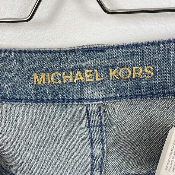 Michael Kors Blue Jeans Womens 6 Lace Up Ankle 4 Pockets Skinny Relaxed Pants - Picture 9 of 9